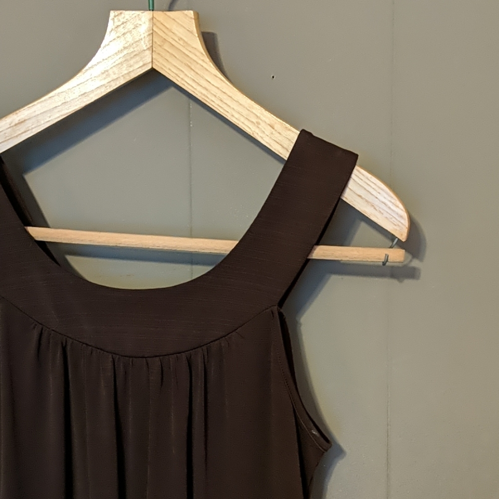 Speechless sleeveless brown dress top Sz S